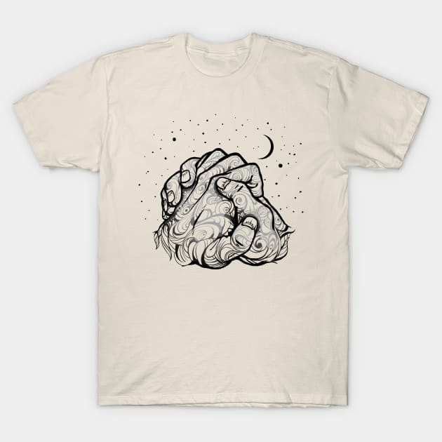 Celestial Hands Reversed T-Shirt by Iceuh1